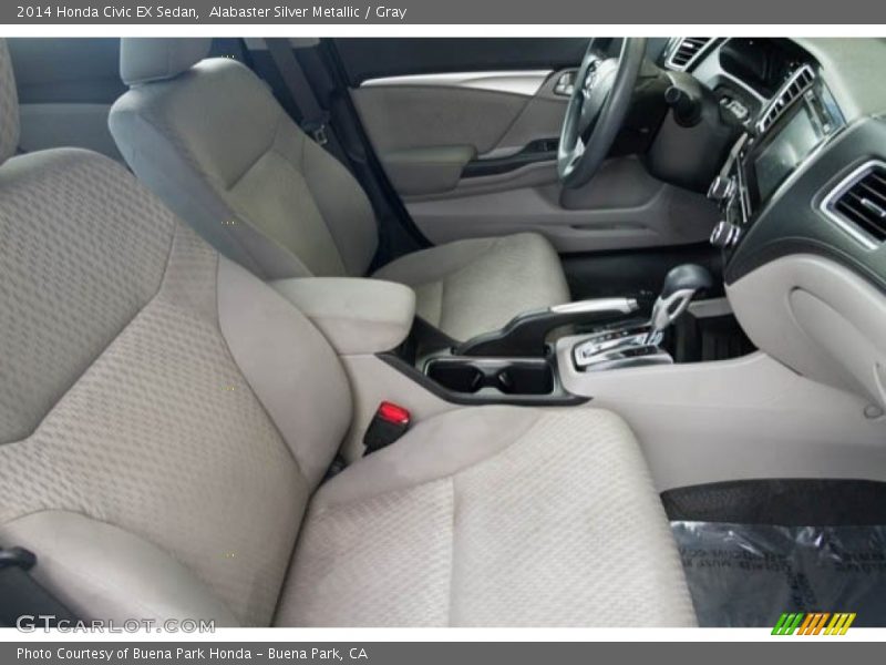 Alabaster Silver Metallic / Gray 2014 Honda Civic EX Sedan