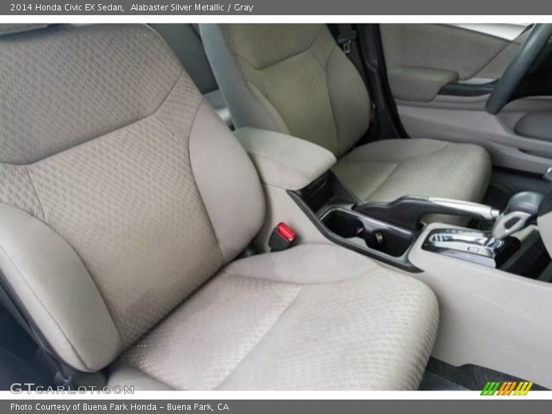 Alabaster Silver Metallic / Gray 2014 Honda Civic EX Sedan