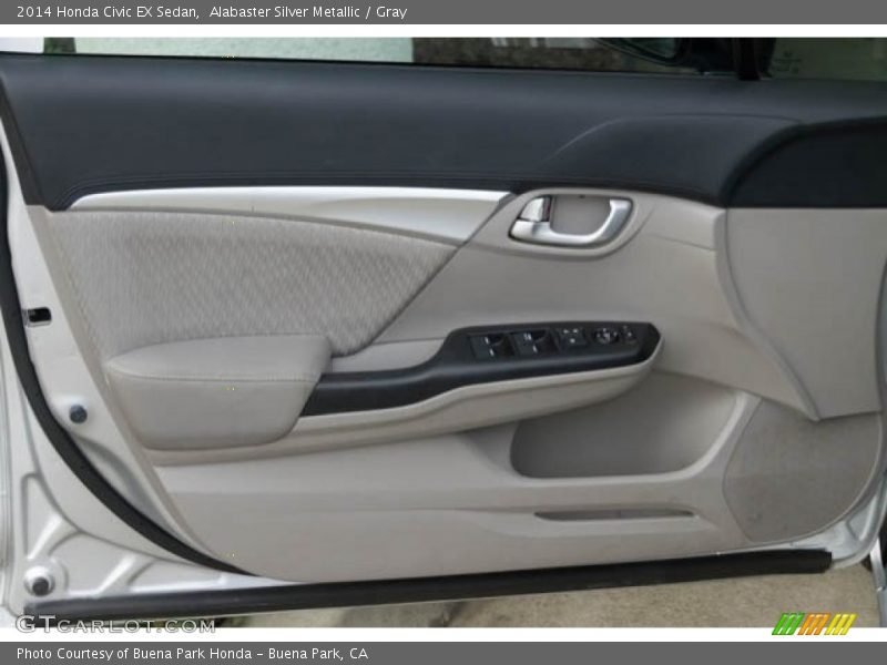 Alabaster Silver Metallic / Gray 2014 Honda Civic EX Sedan