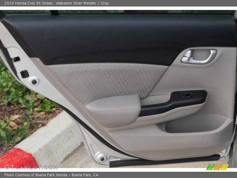 Alabaster Silver Metallic / Gray 2014 Honda Civic EX Sedan