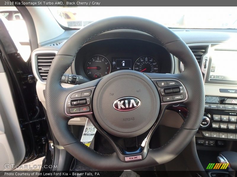 Black Cherry / Gray 2018 Kia Sportage SX Turbo AWD