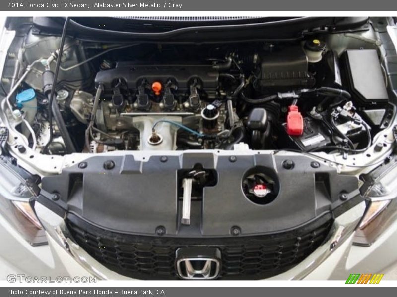 Alabaster Silver Metallic / Gray 2014 Honda Civic EX Sedan