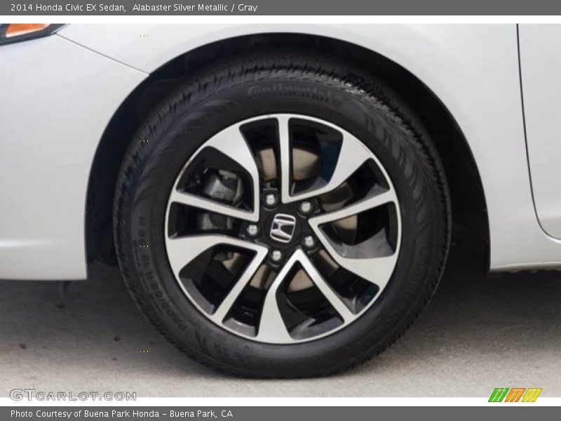 Alabaster Silver Metallic / Gray 2014 Honda Civic EX Sedan