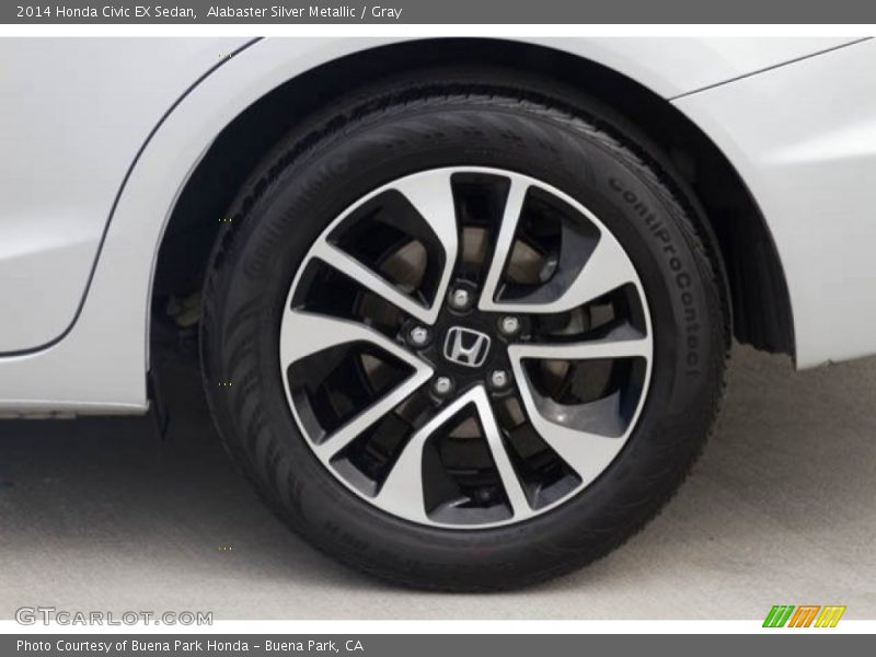 Alabaster Silver Metallic / Gray 2014 Honda Civic EX Sedan