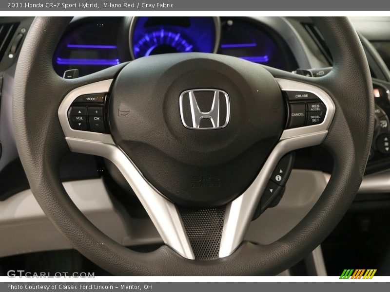 Milano Red / Gray Fabric 2011 Honda CR-Z Sport Hybrid