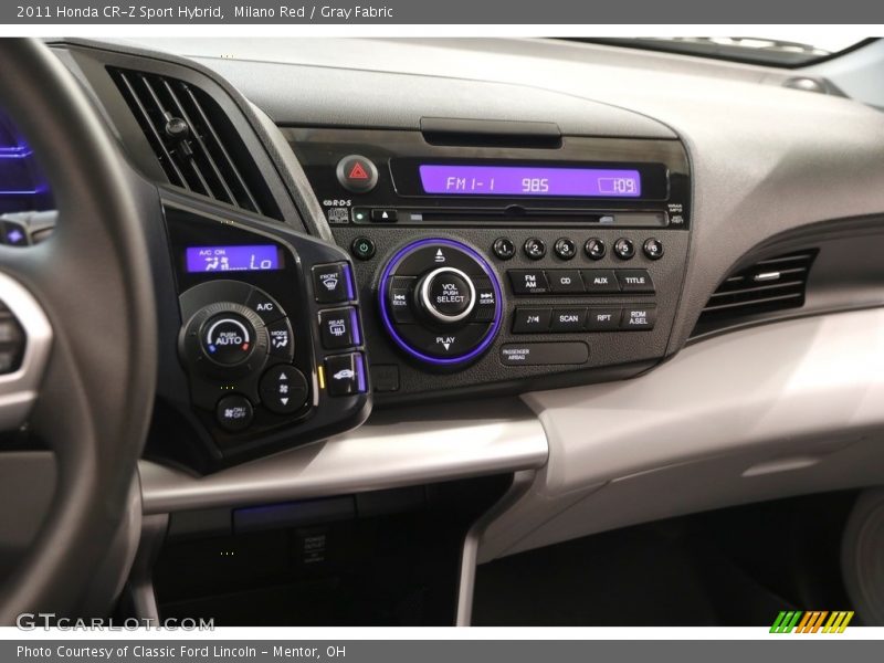 Milano Red / Gray Fabric 2011 Honda CR-Z Sport Hybrid