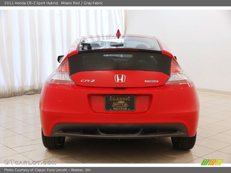 Milano Red / Gray Fabric 2011 Honda CR-Z Sport Hybrid
