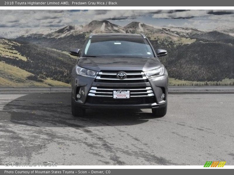 Predawn Gray Mica / Black 2018 Toyota Highlander Limited AWD