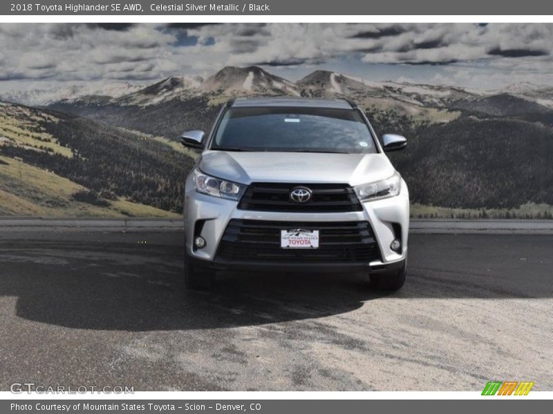 Celestial Silver Metallic / Black 2018 Toyota Highlander SE AWD
