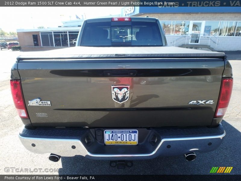 Hunter Green Pearl / Light Pebble Beige/Bark Brown 2012 Dodge Ram 1500 SLT Crew Cab 4x4