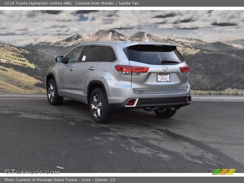 Celestial Silver Metallic / Saddle Tan 2018 Toyota Highlander Limited AWD
