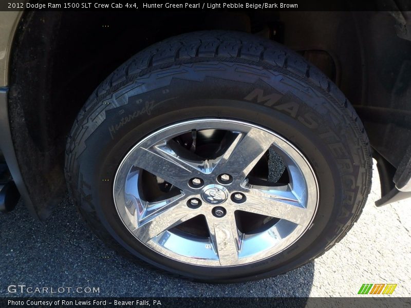 Hunter Green Pearl / Light Pebble Beige/Bark Brown 2012 Dodge Ram 1500 SLT Crew Cab 4x4