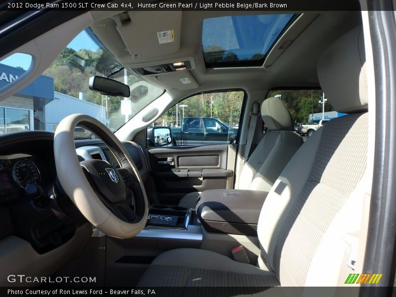 Hunter Green Pearl / Light Pebble Beige/Bark Brown 2012 Dodge Ram 1500 SLT Crew Cab 4x4
