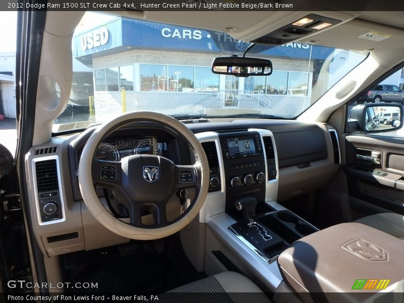 Hunter Green Pearl / Light Pebble Beige/Bark Brown 2012 Dodge Ram 1500 SLT Crew Cab 4x4