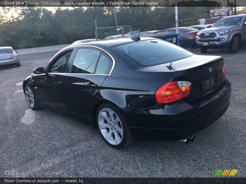 Black Sapphire Metallic / Terra/Black Dakota Leather 2006 BMW 3 Series 330i Sedan
