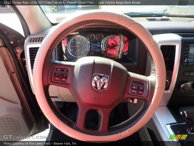 Hunter Green Pearl / Light Pebble Beige/Bark Brown 2012 Dodge Ram 1500 SLT Crew Cab 4x4