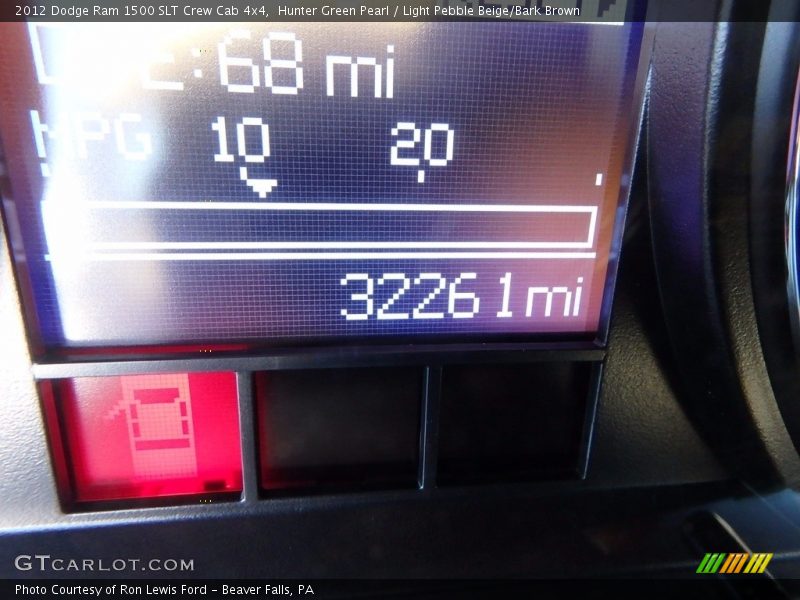 Hunter Green Pearl / Light Pebble Beige/Bark Brown 2012 Dodge Ram 1500 SLT Crew Cab 4x4