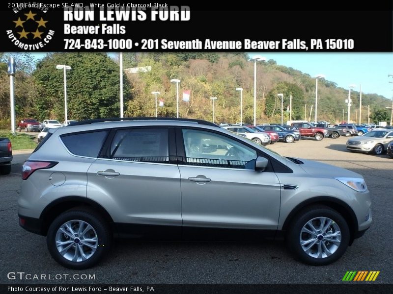 White Gold / Charcoal Black 2018 Ford Escape SE 4WD