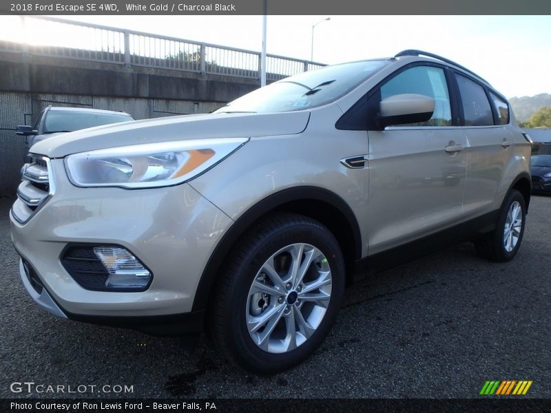 White Gold / Charcoal Black 2018 Ford Escape SE 4WD