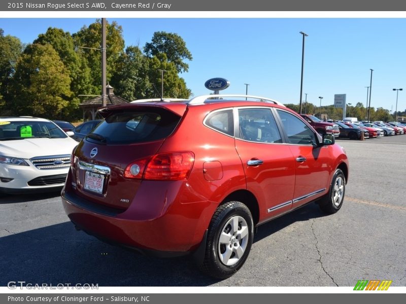 Cayenne Red / Gray 2015 Nissan Rogue Select S AWD