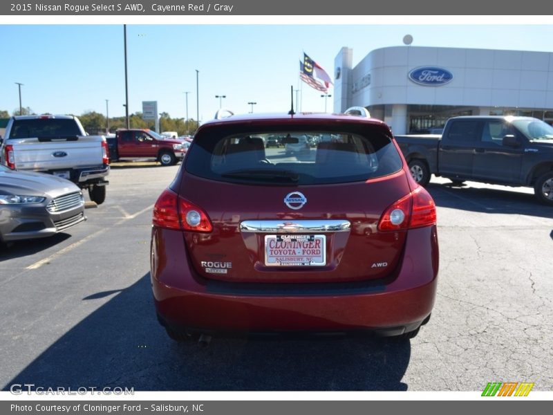Cayenne Red / Gray 2015 Nissan Rogue Select S AWD
