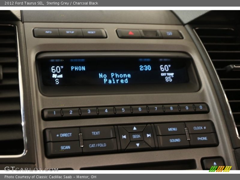 Sterling Grey / Charcoal Black 2012 Ford Taurus SEL