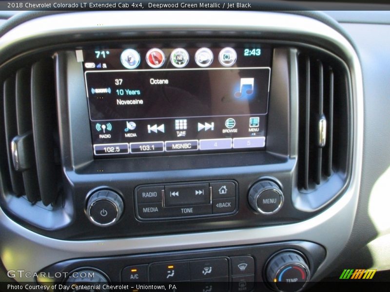 Deepwood Green Metallic / Jet Black 2018 Chevrolet Colorado LT Extended Cab 4x4