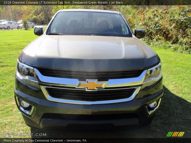 Deepwood Green Metallic / Jet Black 2018 Chevrolet Colorado LT Extended Cab 4x4