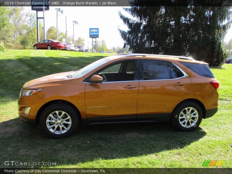 Orange Burst Metallic / Jet Black 2018 Chevrolet Equinox LT AWD