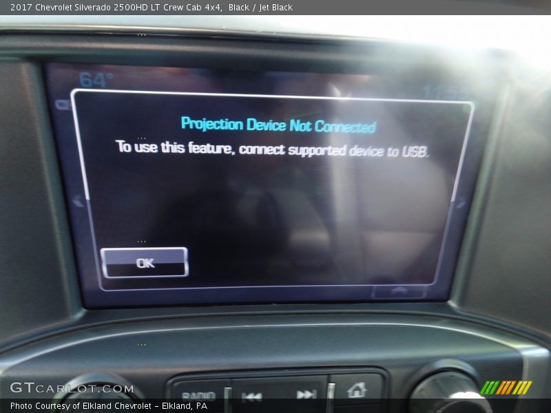 Black / Jet Black 2017 Chevrolet Silverado 2500HD LT Crew Cab 4x4