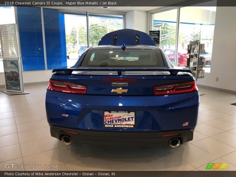 Hyper Blue Metallic / Jet Black 2018 Chevrolet Camaro SS Coupe