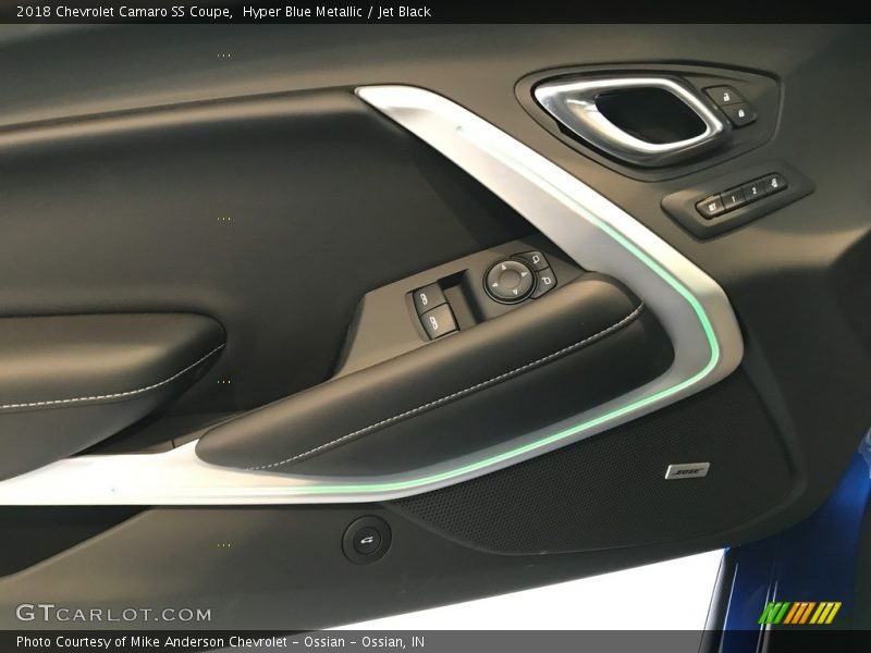 Hyper Blue Metallic / Jet Black 2018 Chevrolet Camaro SS Coupe