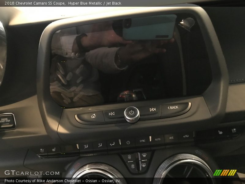 Hyper Blue Metallic / Jet Black 2018 Chevrolet Camaro SS Coupe