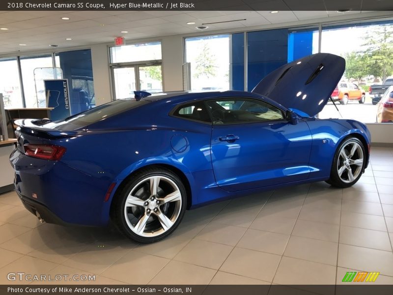 Hyper Blue Metallic / Jet Black 2018 Chevrolet Camaro SS Coupe