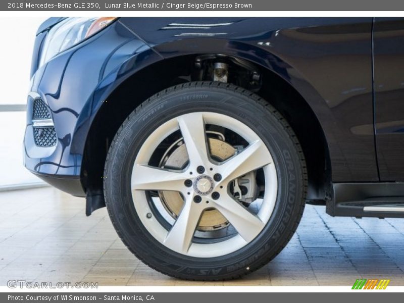 Lunar Blue Metallic / Ginger Beige/Espresso Brown 2018 Mercedes-Benz GLE 350