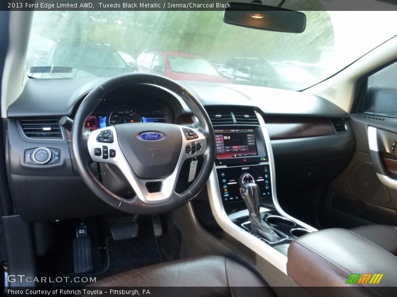 Tuxedo Black Metallic / Sienna/Charcoal Black 2013 Ford Edge Limited AWD