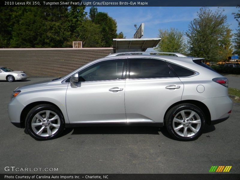 Tungsten Silver Pearl / Light Gray/Espresso Birds-Eye Maple 2010 Lexus RX 350