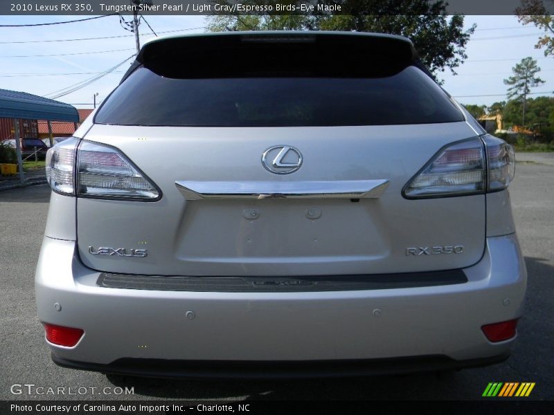 Tungsten Silver Pearl / Light Gray/Espresso Birds-Eye Maple 2010 Lexus RX 350
