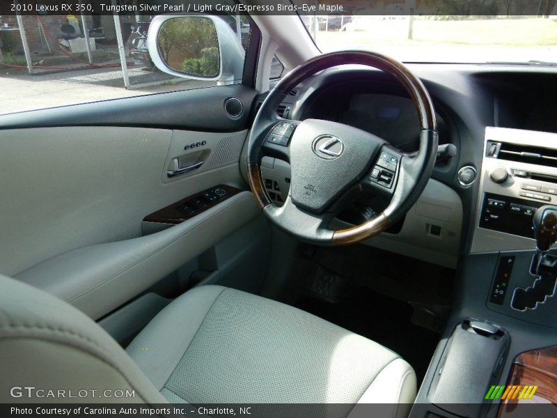 Tungsten Silver Pearl / Light Gray/Espresso Birds-Eye Maple 2010 Lexus RX 350