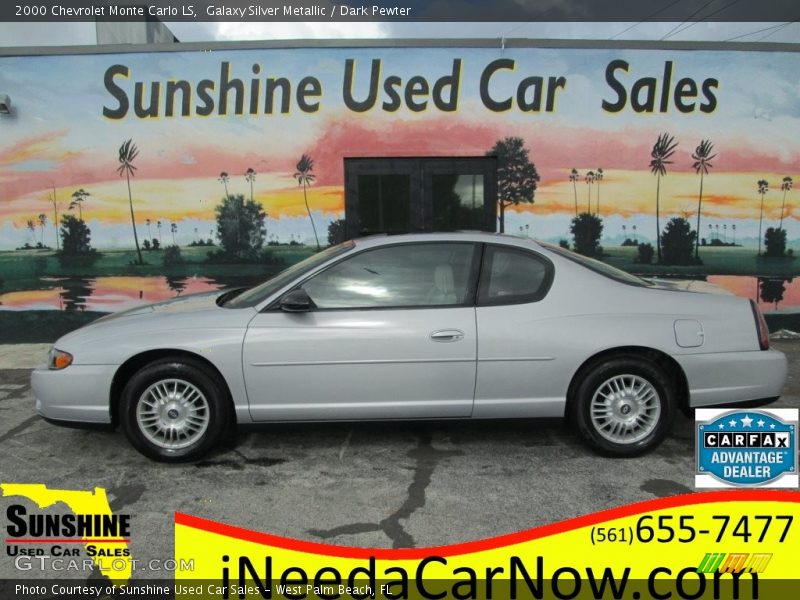 Galaxy Silver Metallic / Dark Pewter 2000 Chevrolet Monte Carlo LS