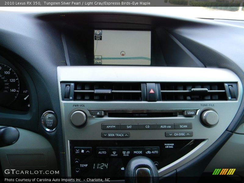 Tungsten Silver Pearl / Light Gray/Espresso Birds-Eye Maple 2010 Lexus RX 350