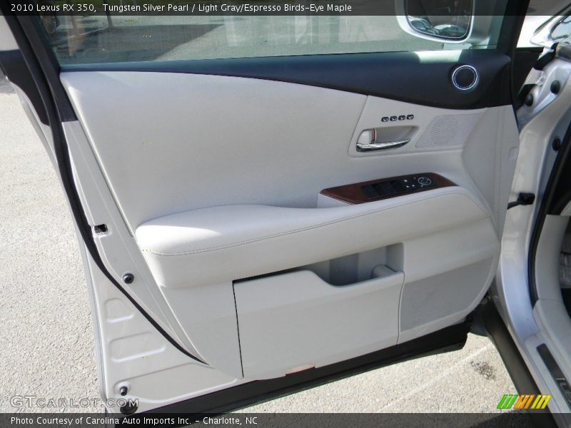 Tungsten Silver Pearl / Light Gray/Espresso Birds-Eye Maple 2010 Lexus RX 350