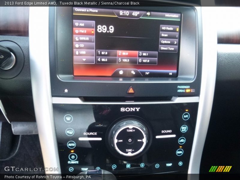 Tuxedo Black Metallic / Sienna/Charcoal Black 2013 Ford Edge Limited AWD