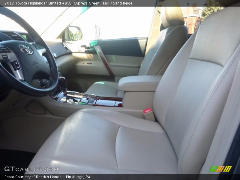 Cypress Green Pearl / Sand Beige 2012 Toyota Highlander Limited 4WD
