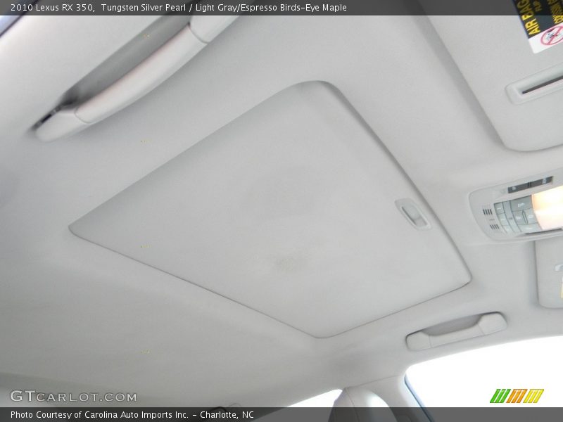 Tungsten Silver Pearl / Light Gray/Espresso Birds-Eye Maple 2010 Lexus RX 350