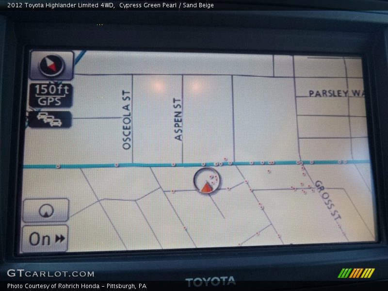 Cypress Green Pearl / Sand Beige 2012 Toyota Highlander Limited 4WD