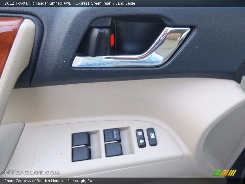 Cypress Green Pearl / Sand Beige 2012 Toyota Highlander Limited 4WD