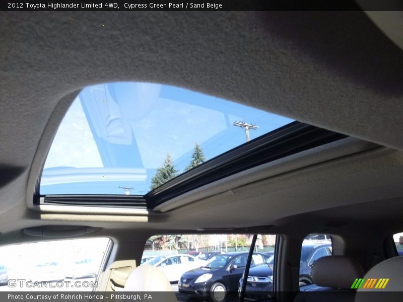 Cypress Green Pearl / Sand Beige 2012 Toyota Highlander Limited 4WD