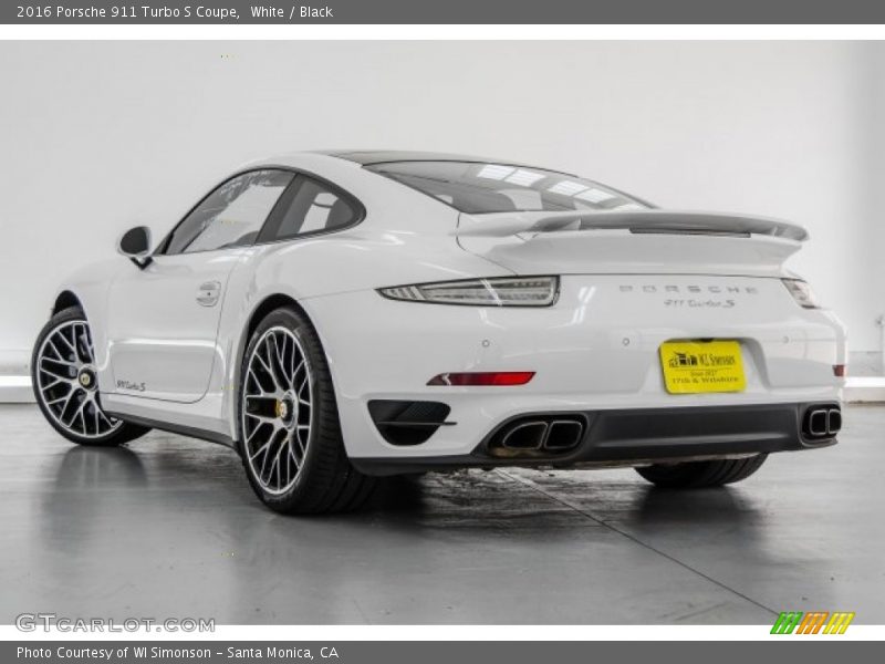 White / Black 2016 Porsche 911 Turbo S Coupe