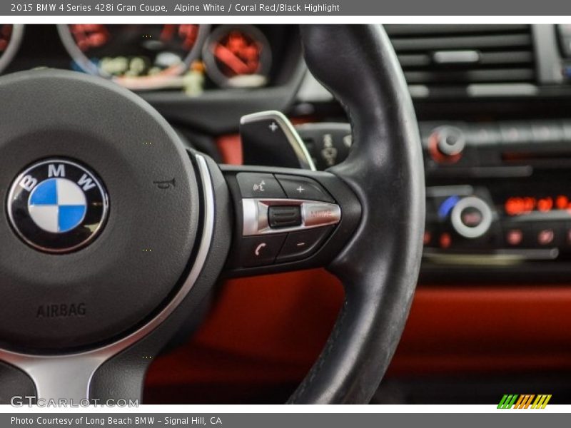Alpine White / Coral Red/Black Highlight 2015 BMW 4 Series 428i Gran Coupe